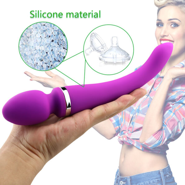 Double-ended G-spot Vibrator Massage AV Stick (10)