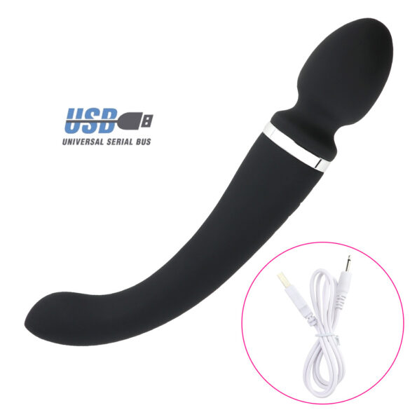Double-ended G-spot Vibrator Massage AV Stick (7)