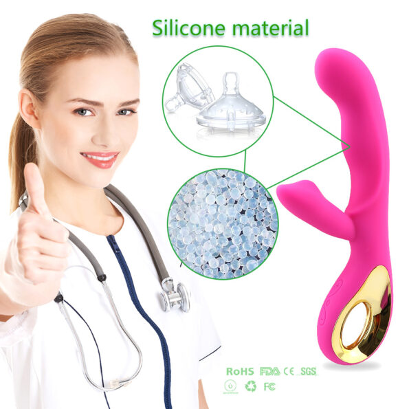 G-Spot Rabbit Waterproof Rechargeable Dildo Vibrator Adult Sex Toys-2