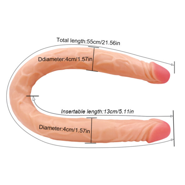 Hoodlum Tapered Double Realistic Double-Ended Dildo 22 Inch (2)