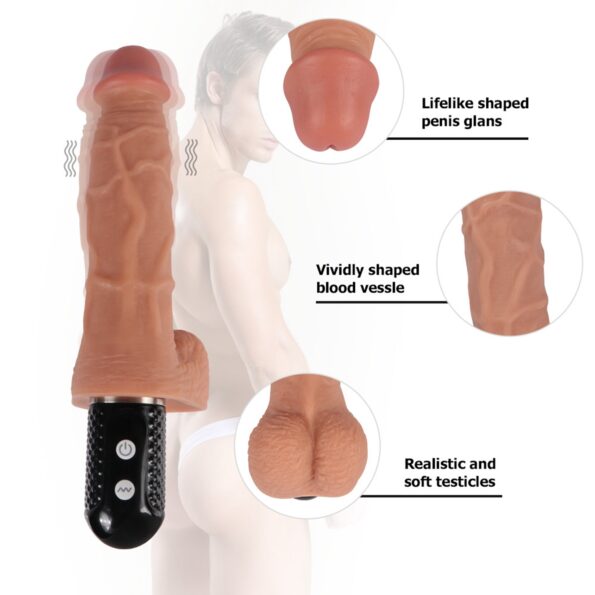King Cock 6 Inch Vibrating Stiffy Dildo in Tan (4)