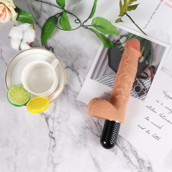 King Cock 6 Inch Vibrating Stiffy Dildo in Tan (8)
