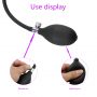 Oversized Silicone Anal Butt Plug Inflatable Dilator Large Pump Black (1)