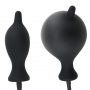 Oversized Silicone Anal Butt Plug Inflatable Dilator Large Pump Black (1)