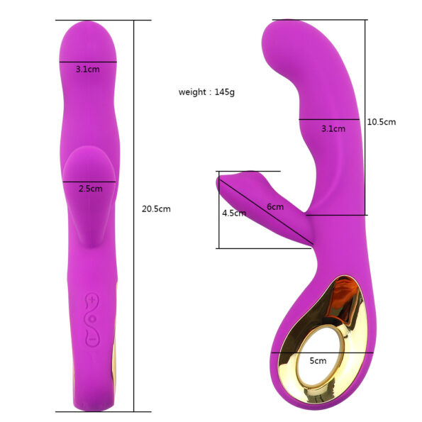Purple Silicone Rabbit Vibrator Instant-O Rechargeable G Spot-1