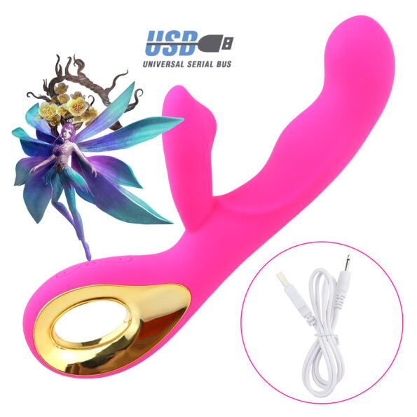 Purple Silicone Rabbit Vibrator Instant-O Rechargeable G Spot