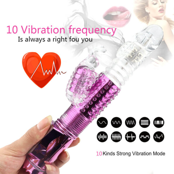 Rabbit Vibrator G-spot Clitoral & Massager Sex Toys With Rotating Shaft (6)
