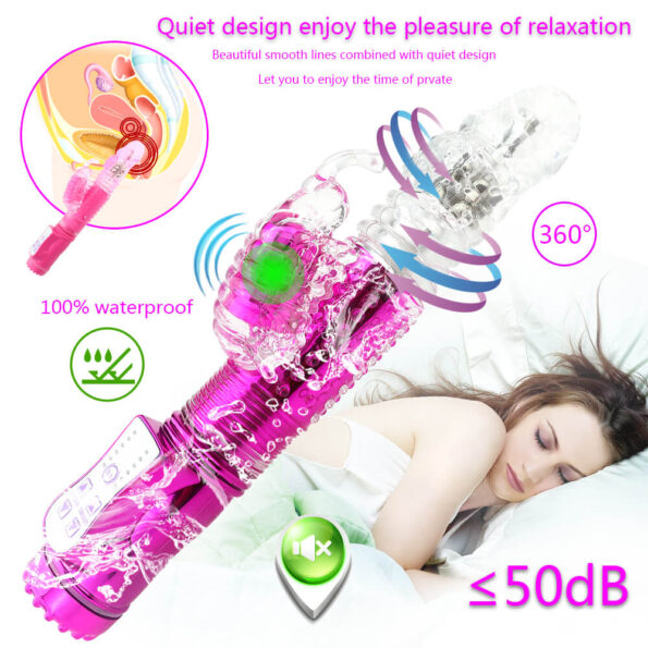 Rabbit Vibrator G-spot Clitoral & Massager Sex Toys With Rotating Shaft (8)