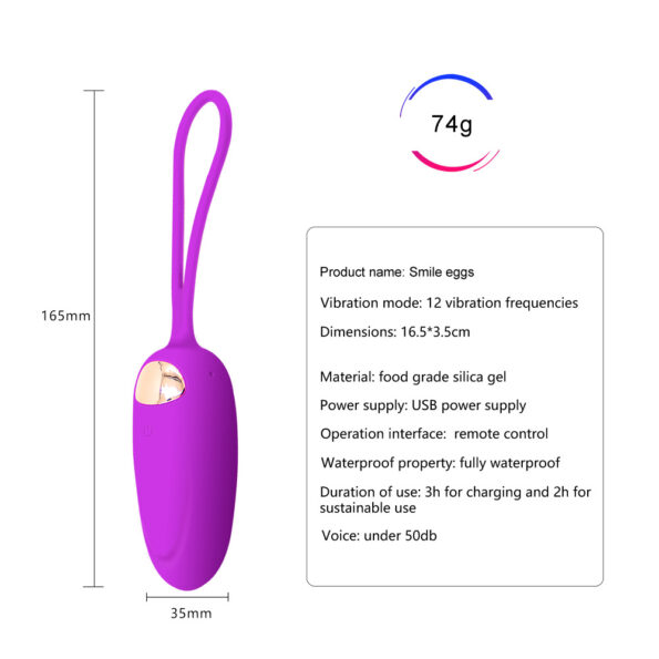 Remote Control Smile Eggs Vibrator Clitoral Stimulator (3)