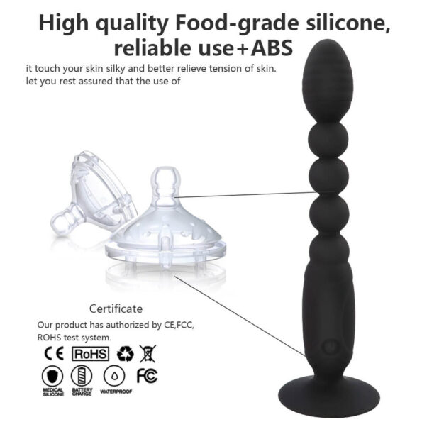Remote Control Vibrating Anal Beads Prostate Massager (5)
