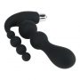 Sex Purple Anal Fantasy Ribbed Silicone Prostate Vibe With Anal Beads