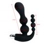 Sex Purple Anal Fantasy Ribbed Silicone Prostate Vibe With Anal Beads