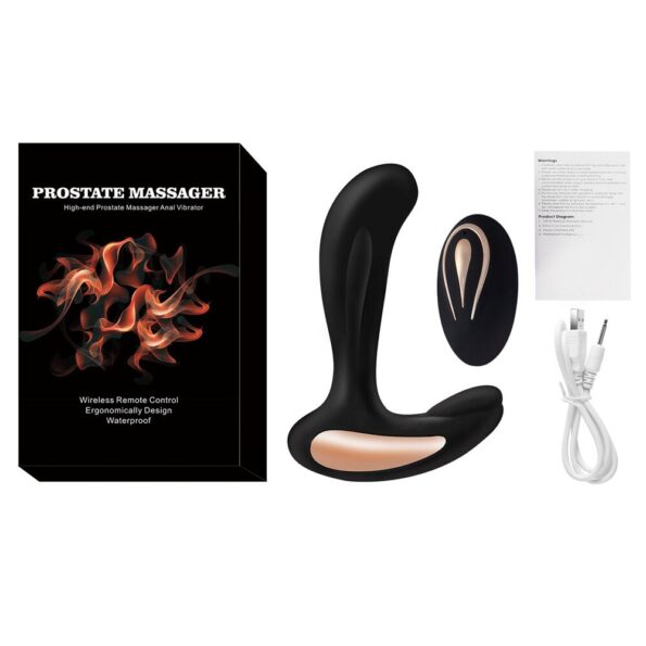 Sex Purple Anal Fantasy Ribbed Silicone Prostate Vibe With Anal Beads 9