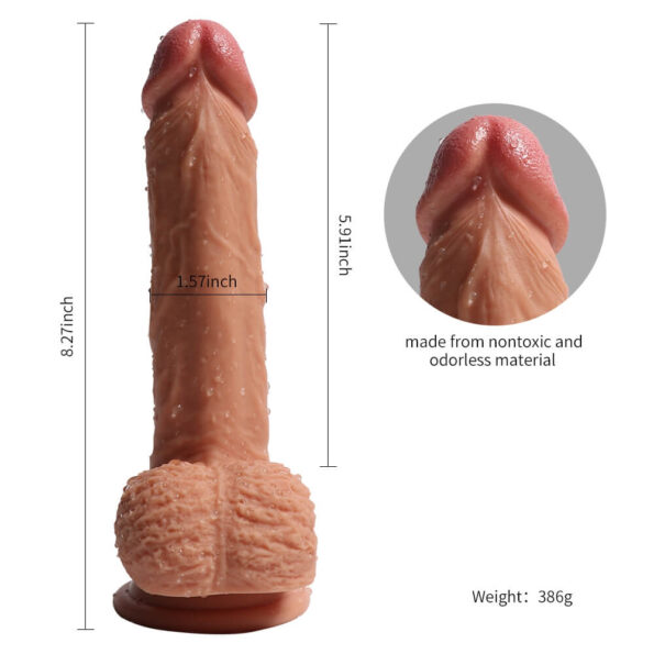 Sex Purple Basic 6 Realistic Dildo Suction Cup Beige