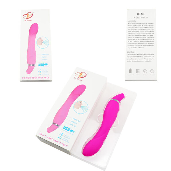 Sex Purple Body & Soul Cherish G-spot Vibe With Nipple Sucker 4