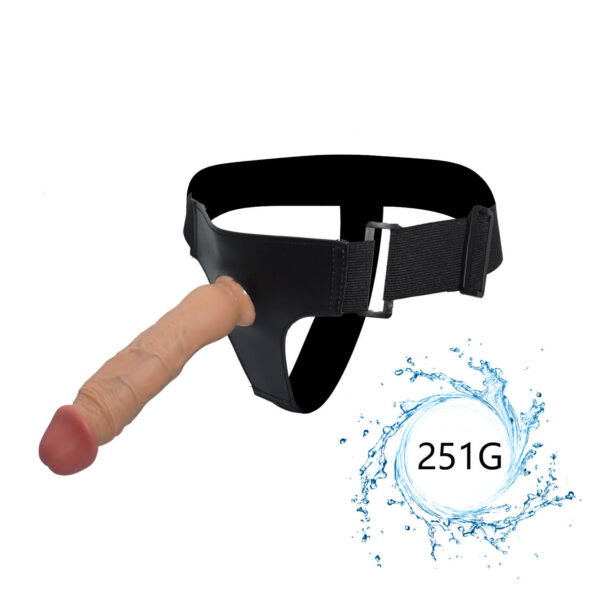 Sex Purple Bondage Unisex Strap-On Harness with Realistic Dildo 6 Inch