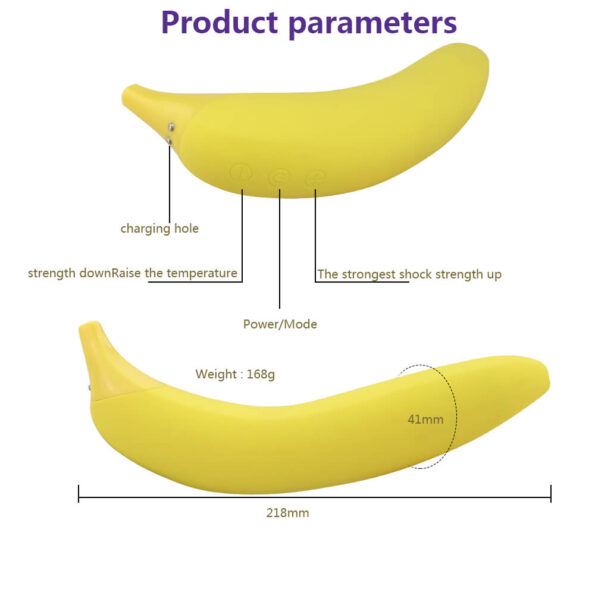 banana vibrator,G-spot smulation banana vibrator,silicone female masturbation toys,av vibrator sex toy,cheap banana vibrator