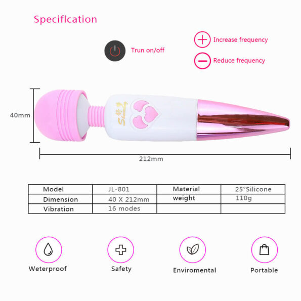 Sex Purple Deluxe Rechargeable Mini Massager Wand Vibrator Best Magic Wand Style Sex Toys 1