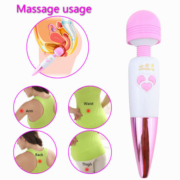 Sex Purple Deluxe Rechargeable Mini Massager Wand Vibrator Best Magic Wand Style Sex Toys 3