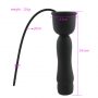 Sex Purple Man Nuo Silicone Vibrating Penis Plug Black 1