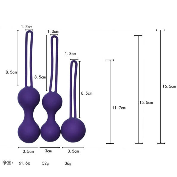 Sex Purple Silicone Glass Kegel Balls Vaginal Balls for Women Sex Toys 4
