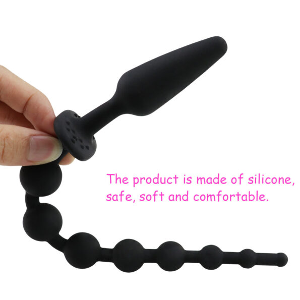 Sex Purple Sono Butt Plug Vibrating Butt Plugs with Silicone Anal Bead for Men Toys 5