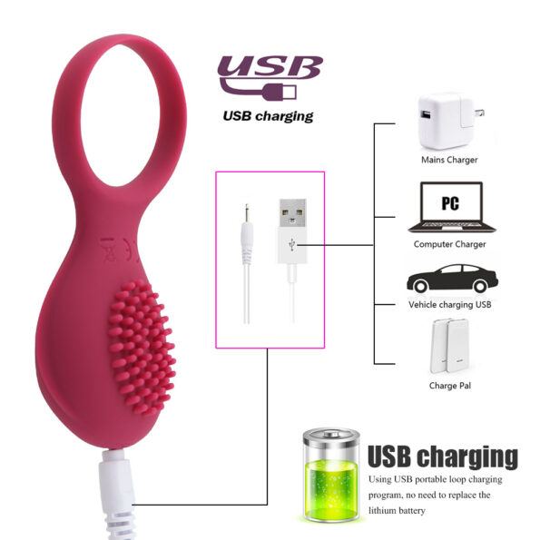 Sex Purple TENGA SVR Smart Vibe Ring Rechargeable Couple Vibrating Cock Ring 6