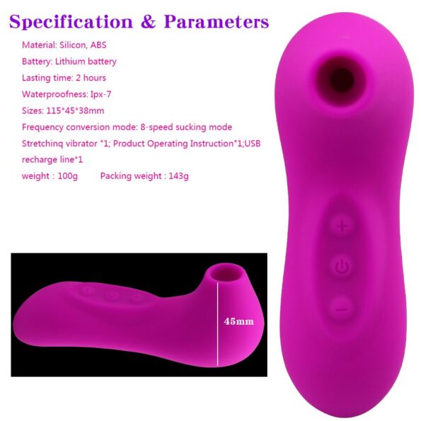 SexPurple Mini Nipple Clit Sucker Vibrator Blowjob Clitoris Stimulator (5)