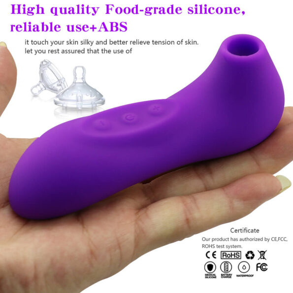 SexPurple Mini Nipple Clit Sucker Vibrator Blowjob Clitoris Stimulator (6)