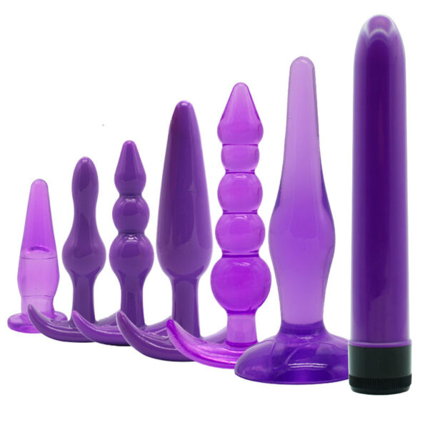 Triple Anal Butt Plug Training 7Pcs Kits (1)