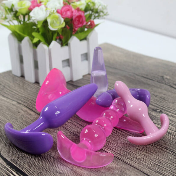 Triple Anal Butt Plug Training 7Pcs Kits (2)