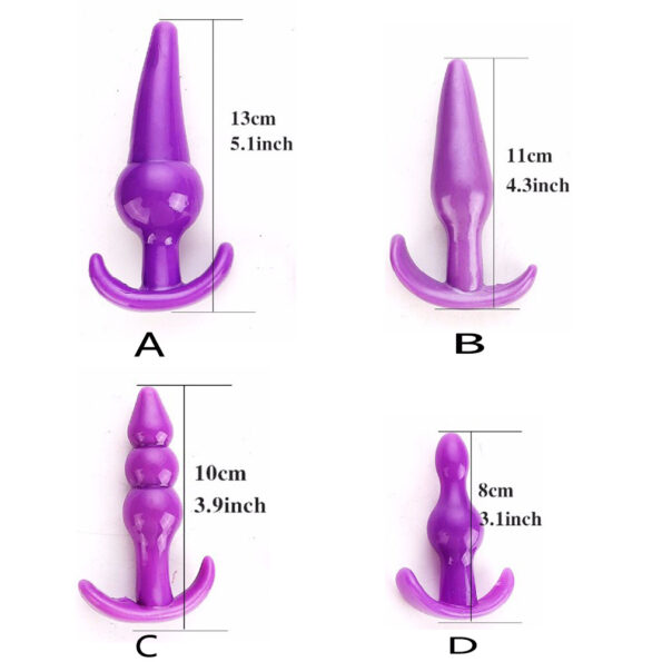 Triple Anal Butt Plug Training 7Pcs Kits (4)