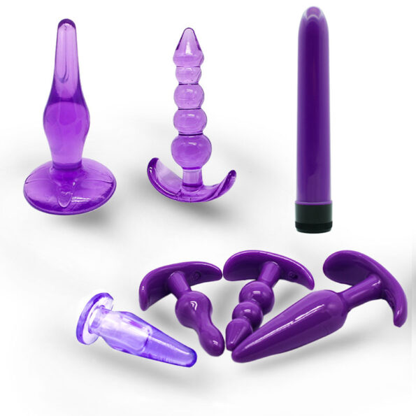 Triple Anal Butt Plug Training 7Pcs Kits (5)