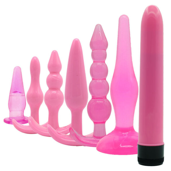 Triple Anal Butt Plug Training 7Pcs Kits (7)