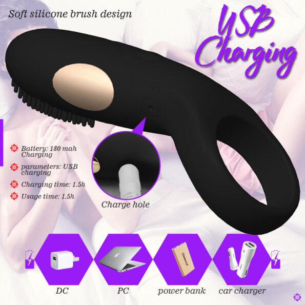 Vibrating Lock Ring Penis Vibrator Delay Ring (3)