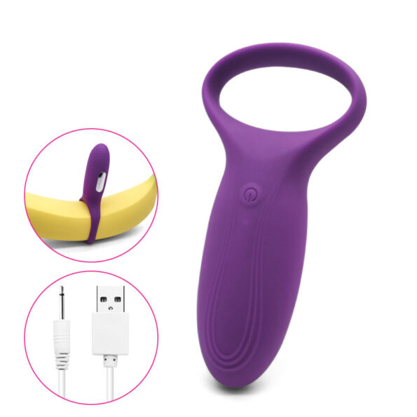 Vibrating Penis Ring Silicone Rechargeable Cock Ring (1)