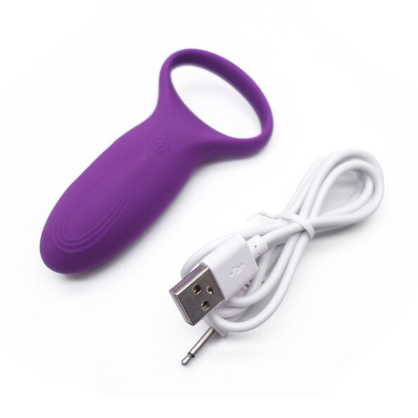 Vibrating Penis Ring Silicone Rechargeable Cock Ring (4)