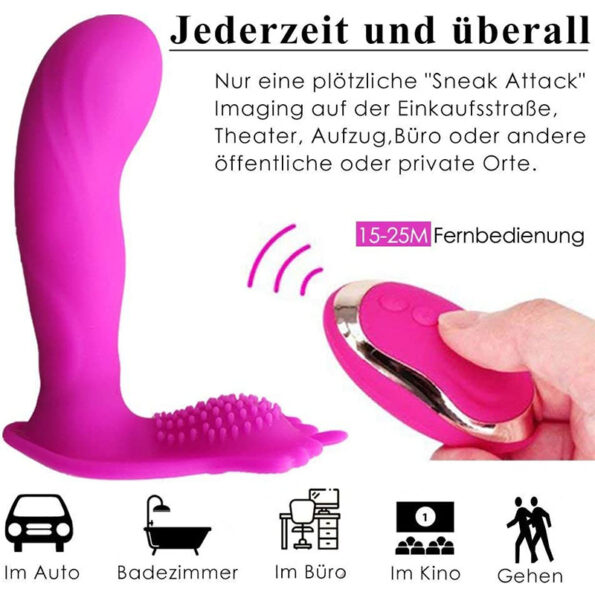 Wearable Remote Clitoral G Spot Butterfly Vibrator (5)