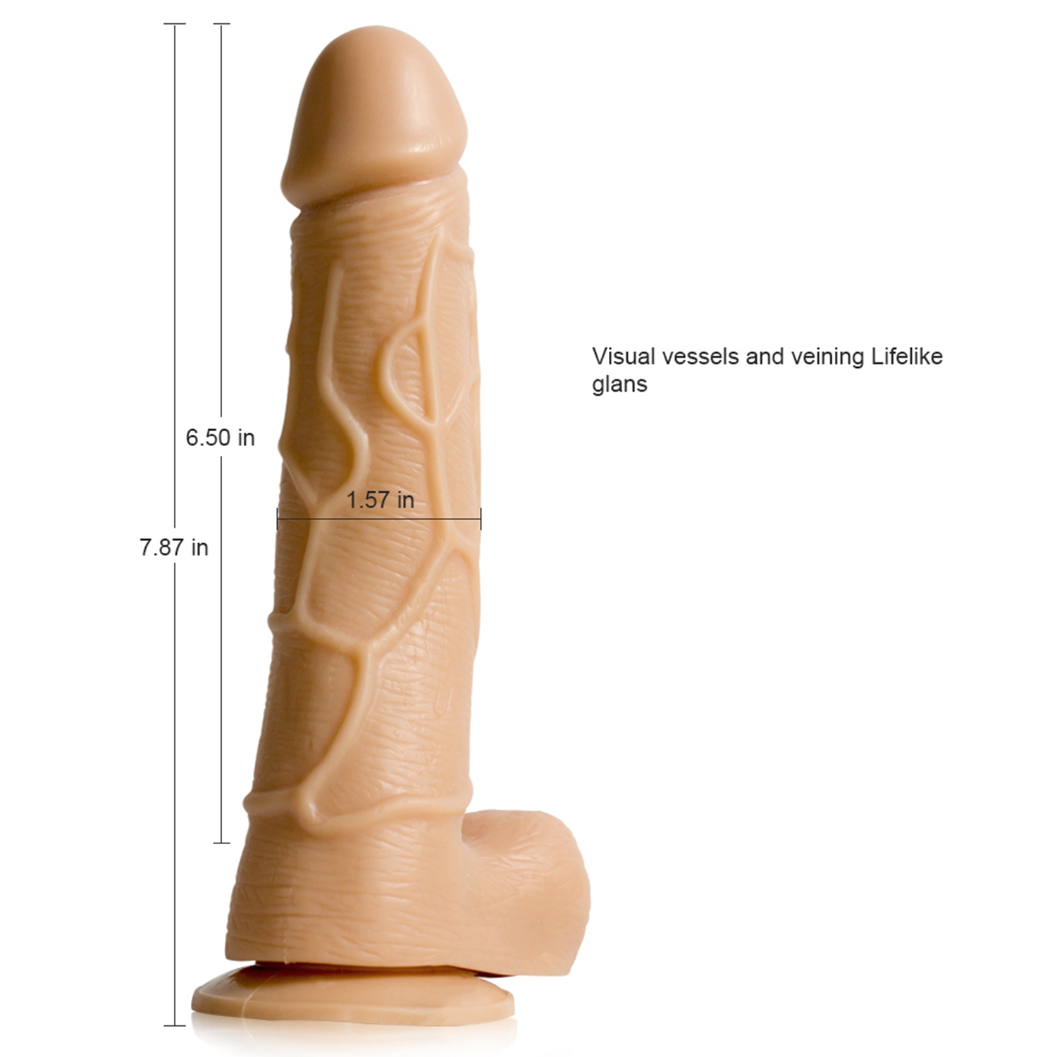 Lifelike Lover Classic Realistic Dildo Vibrator 7.5 Inch - Image 3