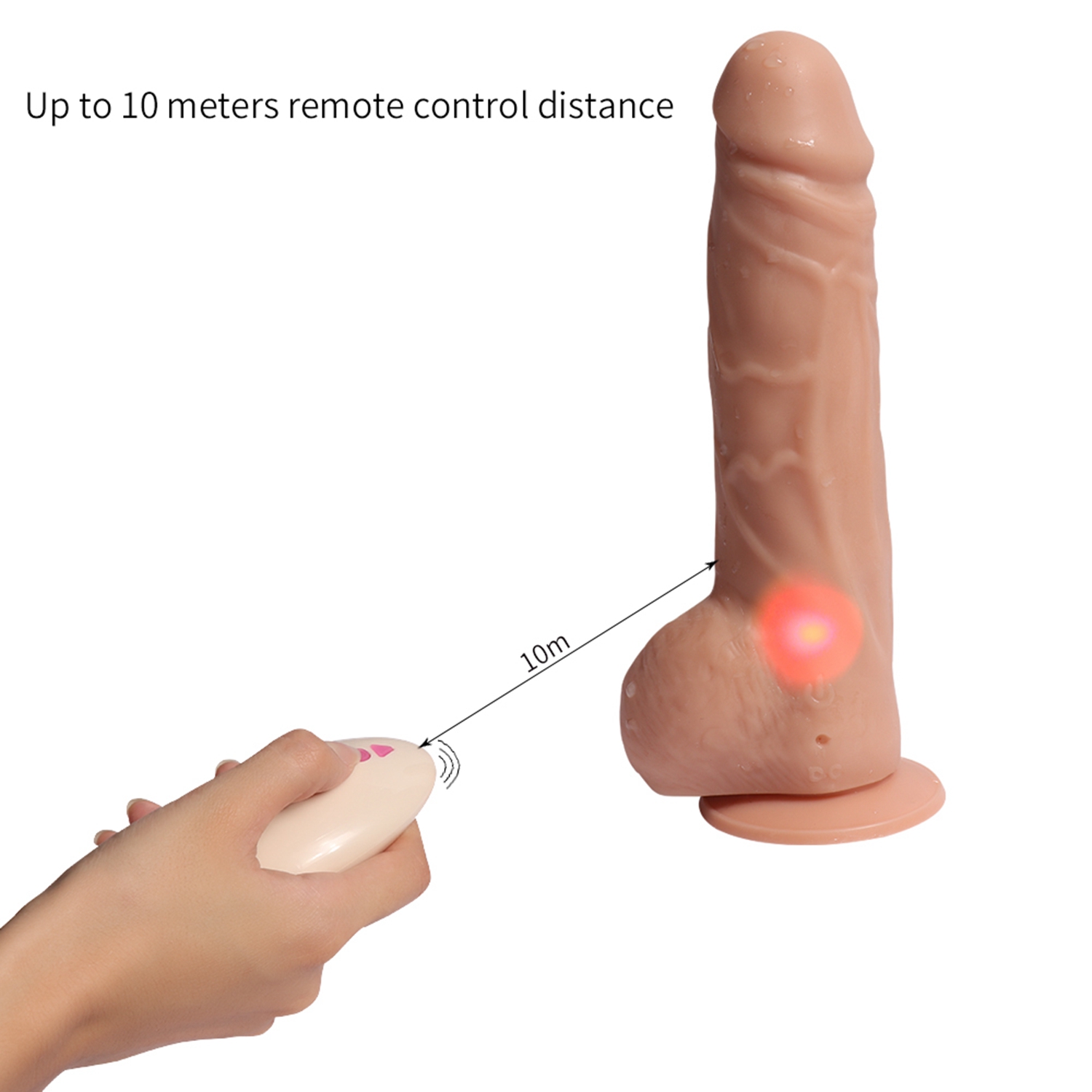 Lifelike Lover Classic Rechargeable Remote Control Dildo 7.8 Inch - Image 12