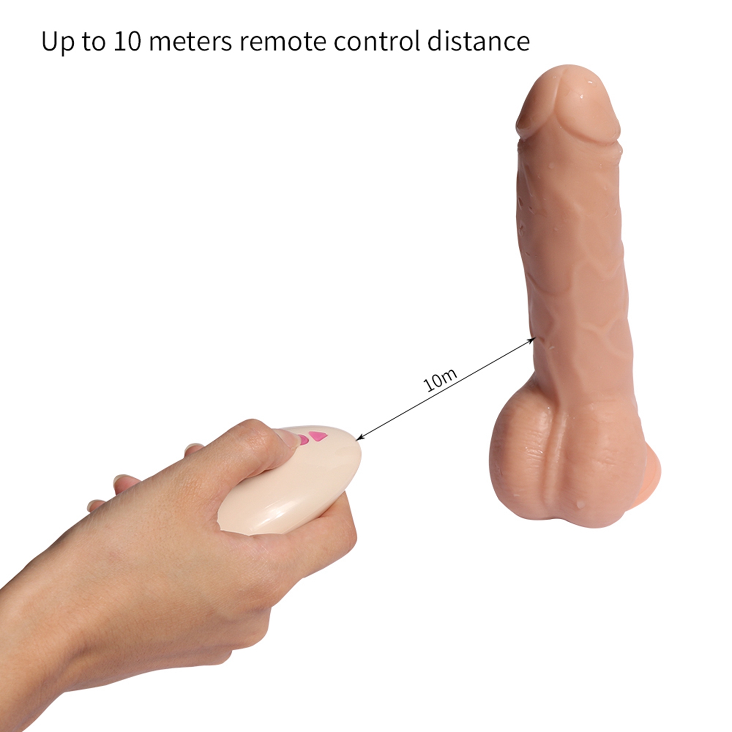 Lifelike Lover Classic Rechargeable Remote Control Dildo 7.8 Inch - Image 8