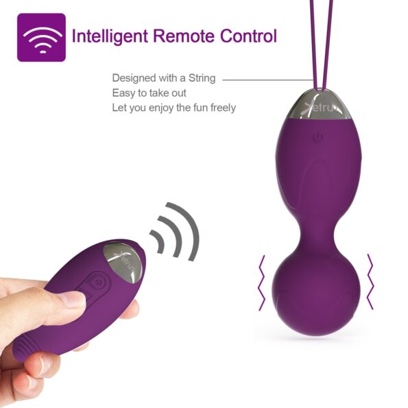 Kegel Ben Wa Balls Wireless Remote Control Vibrators Vaginal Vibrating Egg Toys 7