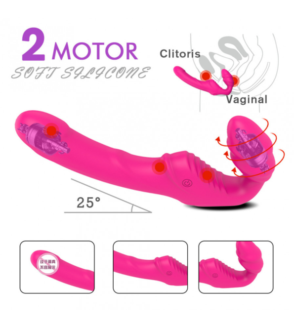 Double Head Strapless Dildo G-Spot Vibrator 1