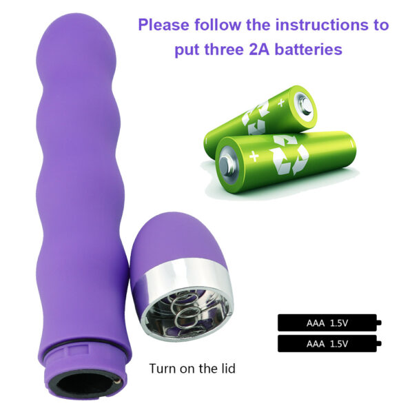 Screw Thread Wand Massager Waterproof Handheld Portable Vibrator (8)