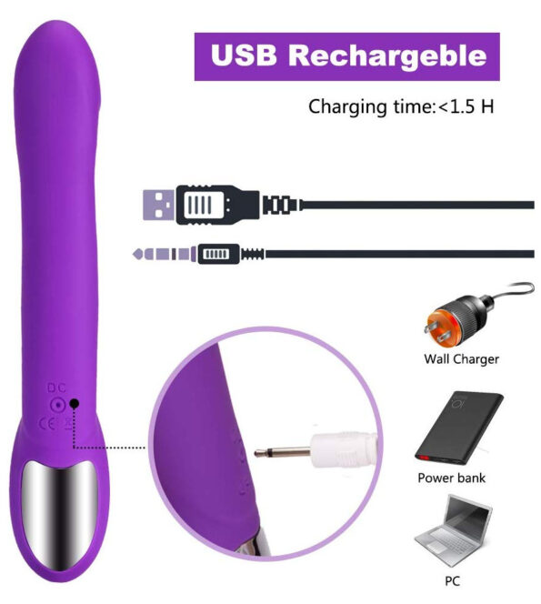 10 Vibrating Modes Dual Motors Waterproof G-Spot Rabbit Vibrator (5)