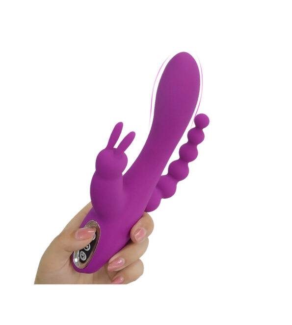 12 Speeds Triple G-Spot Rabbit Anal Vibrator (7)