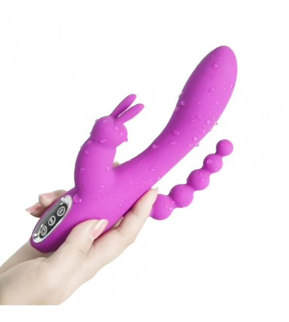 12 Speeds Triple G-Spot Rabbit Anal Vibrator (8)
