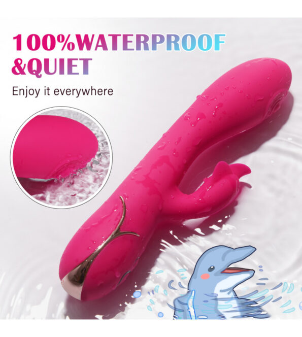 Rabbit Vibrator Clitoral G Spot Massager 7 Frequency 2 Motor Toys (2)