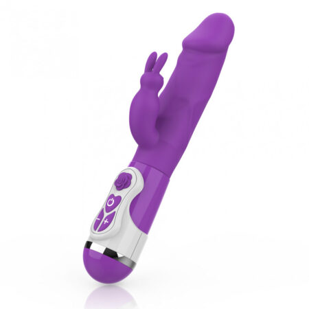 Rechargeable Silicone Rabbit Vibrator Purple