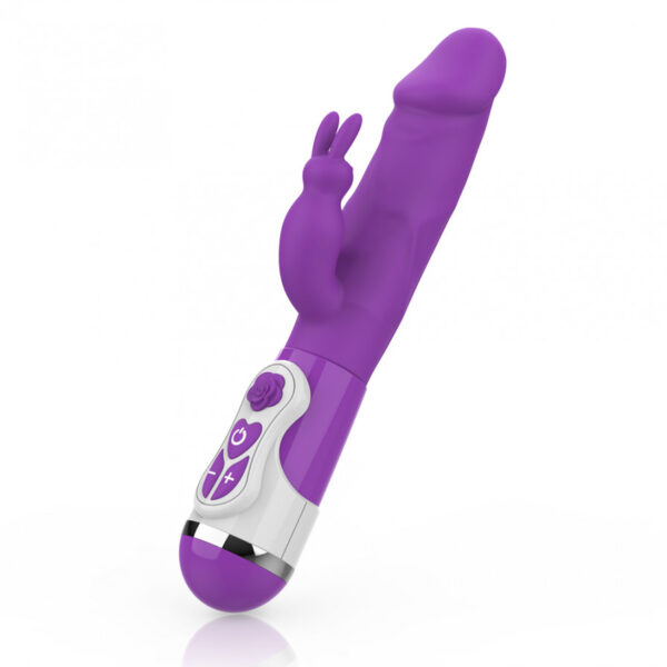 Rechargeable Silicone Rabbit Vibrator Purple